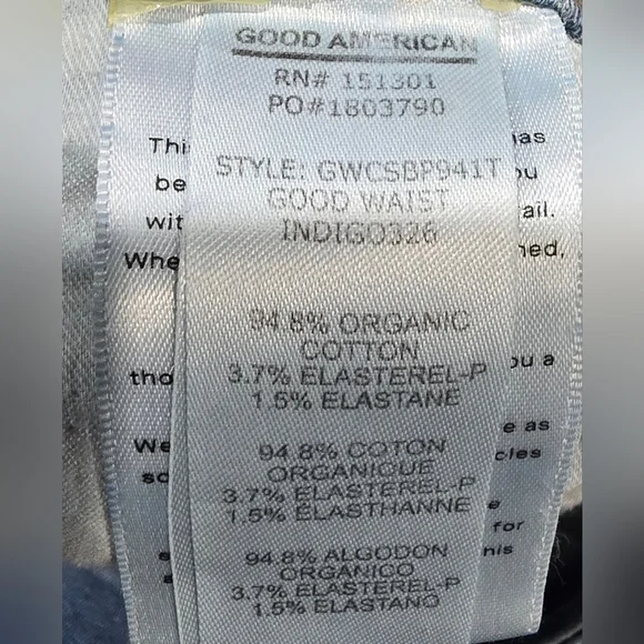 Good American High Waisted Cropped Skinny Jeans Size 8/29 - Picture 7 of 7